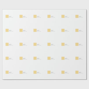 Professionele effen minimalistische moderne geel w cadeaupapier