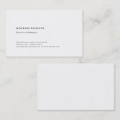 Professionele effen minimalistische moderne matte visitekaartje (Voorkant / Achterkant)