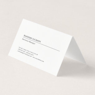Professionele effen minimalistische moderne matte visitekaartje