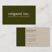 PROFESSIONELE effen moderne eenvoudige slimme olij Visitekaartje (Voorkant / Achterkant)