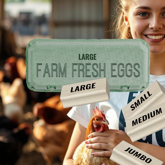 Professionele Ei Karton Maat Stempel (GROOT)