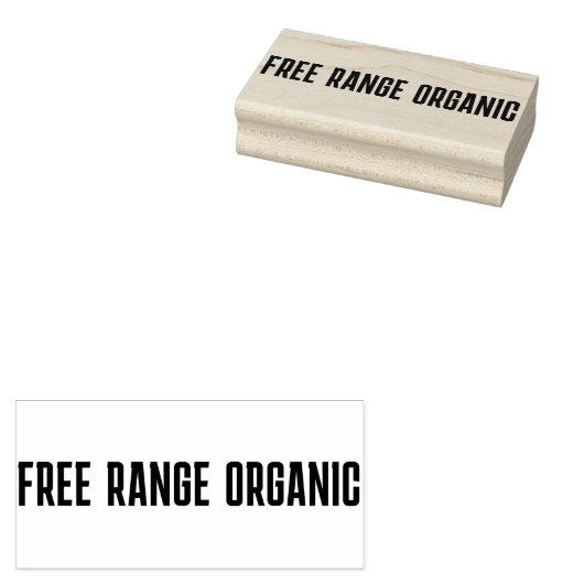 Professionele Ei Karton Stamp FREE RANGE BIOLOGISC Rubberstempel (Gestempeld)