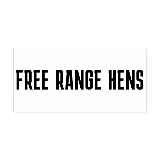 Professionele Ei Karton Stamp FREE RANGE HENS Rubberstempel (Afrduk)