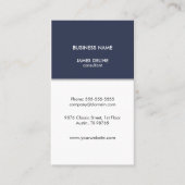 Professionele Elegant Blauw Wit Consultant Visitekaartje (Voorkant)