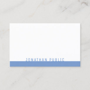 Professionele Elegant Blauw Wit Sjabloon Modern Visitekaartje