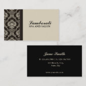 Professionele Elegant Cosmetoloog Damask Floral Visitekaartje (Voorkant / Achterkant)