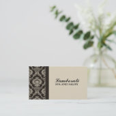 Professionele Elegant Cosmetoloog Damask Floral Visitekaartje (Staand voorkant)