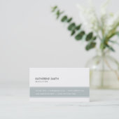 Professionele elegant eenvoudig grijs en wit visitekaartje (Staand voorkant)