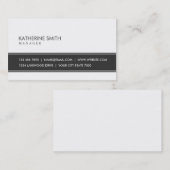 Professionele elegant eenvoudig zwart-wit visitekaartje (Voorkant / Achterkant)