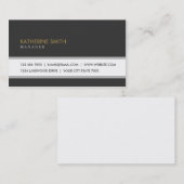 Professionele elegant eenvoudig zwart-wit visitekaartje (Voorkant / Achterkant)