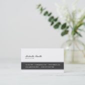 Professionele elegant eenvoudig zwart-wit visitekaartje (Staand voorkant)