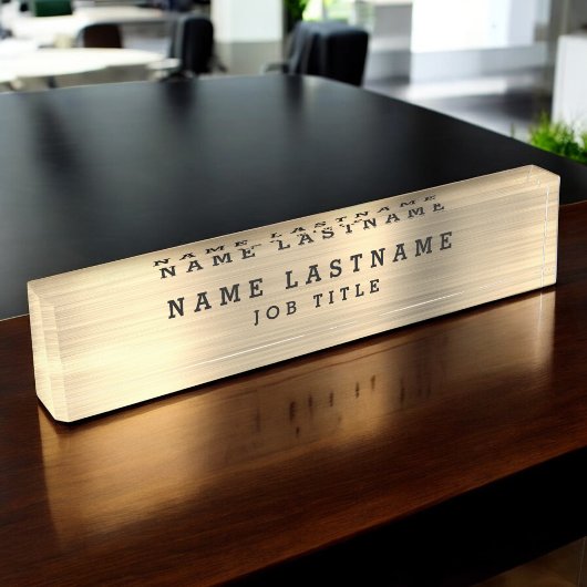 Professionele Elegant Gold Classy Business Naambordje