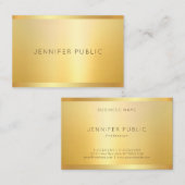 Professionele Elegant Gold Look Elite Sjabloon Lux Visitekaartje (Voorkant / Achterkant)