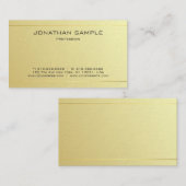 Professionele Elegant Gold Look minimalistische lu Visitekaartje (Voorkant / Achterkant)