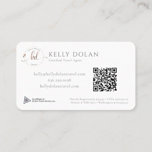 Professionele Elegant Logo QR-code Visitekaartje (Achterkant)