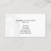 Professionele Elegant makelaar makelaar Visitekaartje (Achterkant)