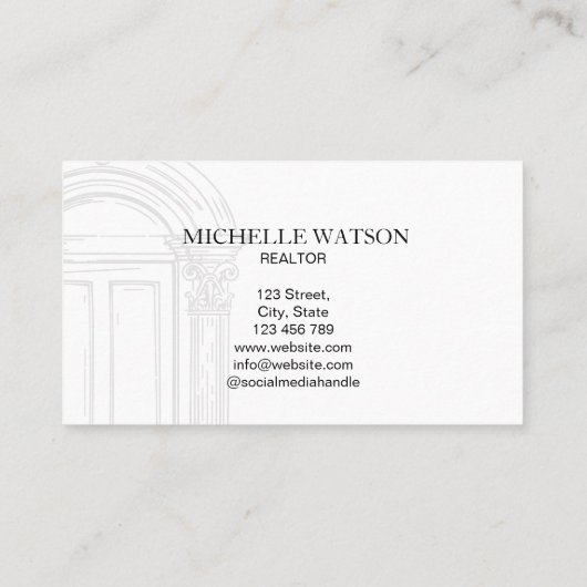 Professionele Elegant makelaar makelaar Visitekaartje (Achterkant)