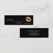 Professionele Elegant Makeup Artiest Gold Lips Mini Visitekaartje (Voorkant / Achterkant)