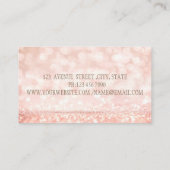 Professionele elegant modern Glitter Bokeh Visitekaartje (Achterkant)