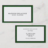 Professionele Elegant Moderne Monogram Groene Gren Visitekaartje (Voorkant / Achterkant)