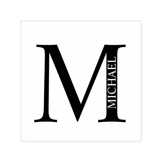 Professionele Elegant Persoonlijk Monogram Zelf-in Zelfinktende Stempel (Design)
