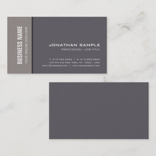 Professionele Elegant Plain Premium Pearl Luxe Visitekaartje (Voorkant / Achterkant)