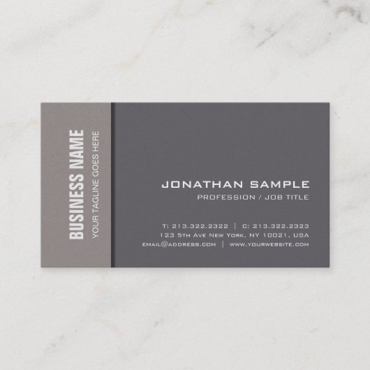 Professionele Elegant Plain Premium Pearl Luxe Visitekaartje (Voorkant)