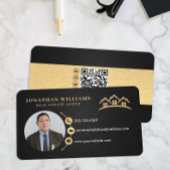 Professionele Elegant Real Estate Agent Foto Visitekaartje