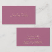 Professionele Elegant Roos Pearl Finish Luxury Visitekaartje (Voorkant / Achterkant)