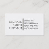 Professionele elegant Titanium Moderne Plain White Visitekaartje (Achterkant)