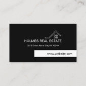 Professionele Elegant Vastgoed Realtor Business Visitekaartje (Achterkant)