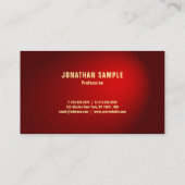 Professionele Elegant Zwart Rood Damask Sjabloon Visitekaartje (Achterkant)