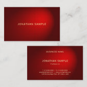 Professionele Elegant Zwart Rood Damask Sjabloon Visitekaartje (Voorkant / Achterkant)