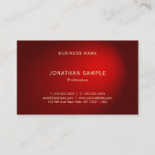 Professionele Elegant Zwart Rood Damask Sjabloon Visitekaartje (Achterkant)