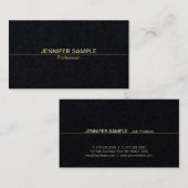 Professionele Elegant Zwart Wit Goud Luxe Visitekaartje (Voorkant / Achterkant)