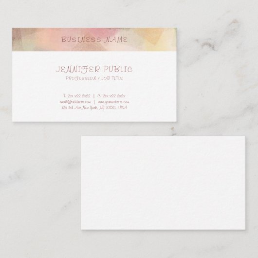 Professionele Elegante Abstracte Kunst Moderne Sja Visitekaartje (Voorkant / Achterkant)