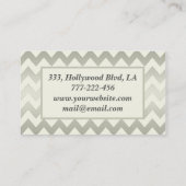 Professionele elegante chevron visitekaartje (Achterkant)