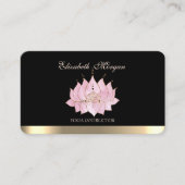 Professionele Elegante Chic Lotus, Zwart Visitekaartje (Voorkant)
