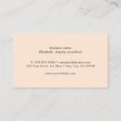 Professionele Elegante Chic TextureBeauty Consulta Visitekaartje (Achterkant)