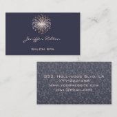 Professionele elegante chique damast paardenbloem visitekaartje (Voorkant / Achterkant)