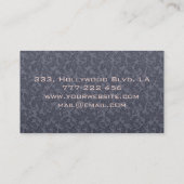 Professionele elegante chique damast paardenbloem visitekaartje (Achterkant)