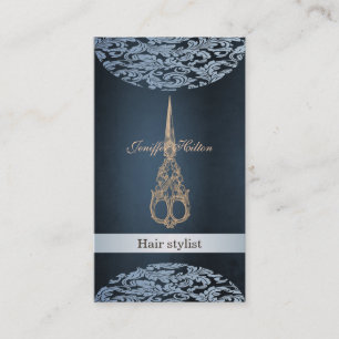 Professionele elegante chique luxe damast schaar visitekaartje