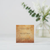 Professionele Elegante Creatieve Antic Look Luxe Vierkante Visitekaartje (Staand voorkant)