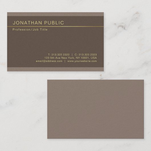 Professionele Elegante Creatieve Parel Finish Luxe Visitekaartje (Voorkant / Achterkant)