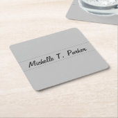 Professionele elegante duidelijke minimalistische  kartonnen onderzetters (Schuin)