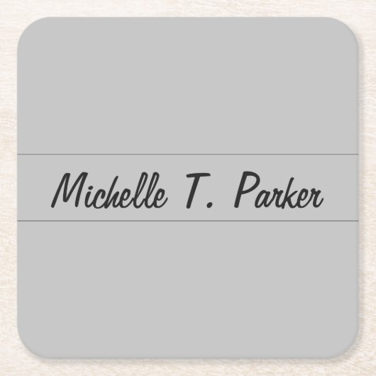 Professionele elegante duidelijke minimalistische  kartonnen onderzetters (Voorkant)