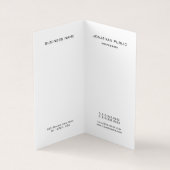 Professionele elegante eenvoudige moderne monogram visitekaartje (Binnen)