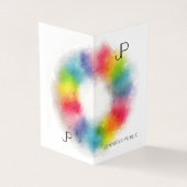 Professionele elegante eenvoudige moderne monogram visitekaartje (Buitenkant)