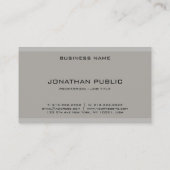 Professionele Elegante Eenvoudige Moderne Ontwerp  Visitekaartje (Achterkant)