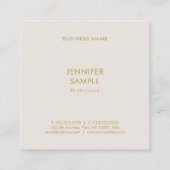 Professionele elegante eenvoudige Sjabloon Moderne Vierkante Visitekaartje (Achterkant)